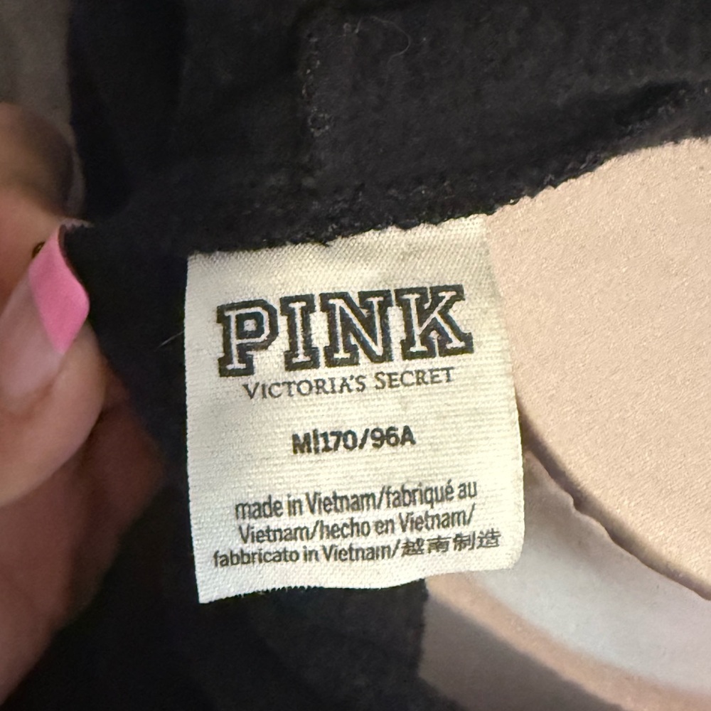 ⭐️ 3/$15 ⭐️ 
EUC / NEAR NEW VS PINK Crop Hoodie with Blue PINK Logo size M - Picture 6 of 6